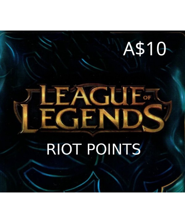 League of Legends 10 AUD Prepaid RP Card OCE Key 